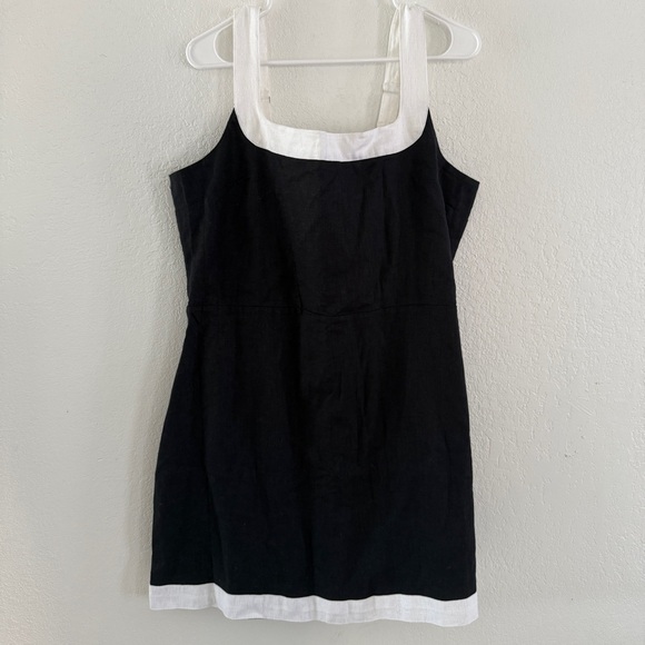Abercrombie Linen Blend Wide Strap Mini Dress - Picture 3 of 5